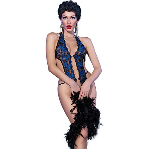 Chilirose CR 4479 Crotchless Bodysuit med Blomsterbroderi