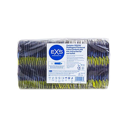 Kondomer Exs Bubblegum 100 stk. med Sød Smag