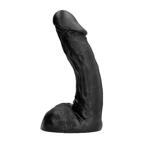 Dildo ALL BLACK 28 CM til G-punkt stimulering