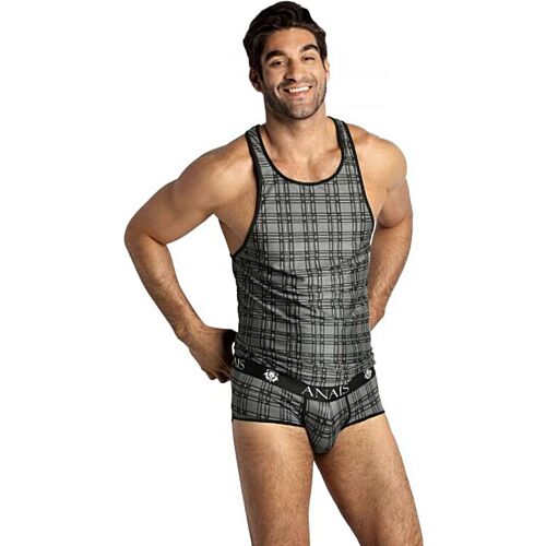 Mænds Uden Ærmer Top ANAIS Balance med Tjekket Mønster
