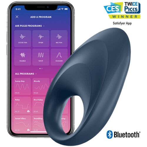 Vibrador SATISFYER CONNECT MIGHTY ONE RING med app-funktioner