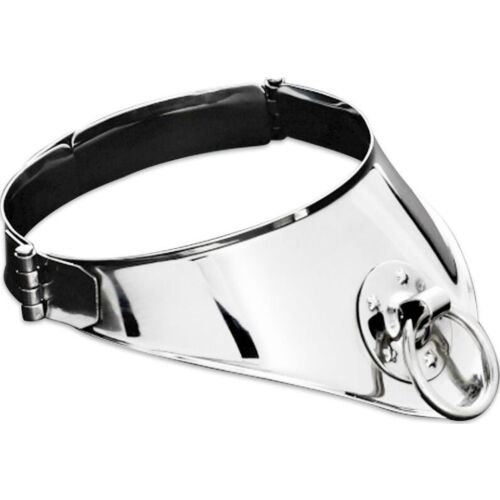 METAL HARD Restraint Halsbånd med Ring 12.5 cm