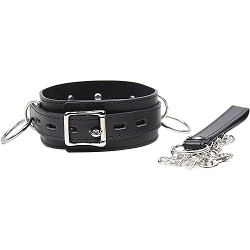 Bondagehalsbånd Ohmama Fetish med 3 ringe