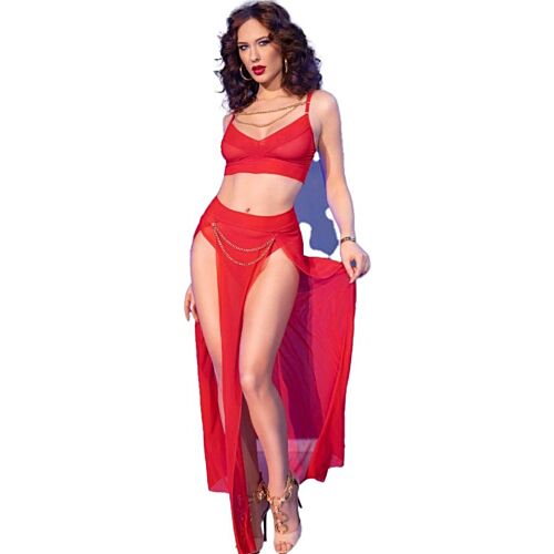 Sexet Lingeri Sæt CHILIROSE CR 4850 med Guld Accessories