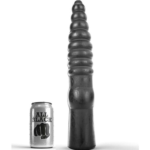 Anal Dildo ALL BLACK 33cm Med Rille