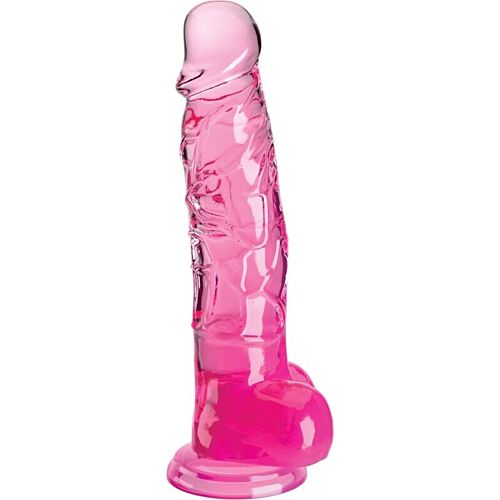 Realistisk Dildo KING COCK Clear 16,5 cm med Sugekopsbase