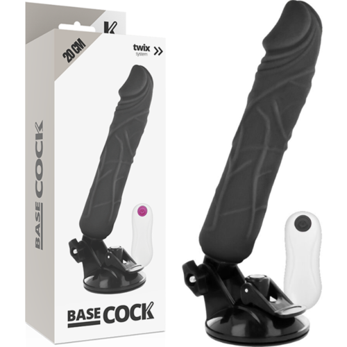 Realistisk Vibrator BASECOCK 20 CM med Fjernbetjening