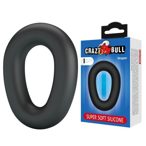 CRAZY BULL VESPER blød silikone cockring i sort
