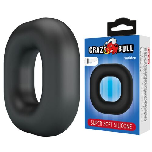 CRAZY BULL Walden bløde silikone cockring i sort