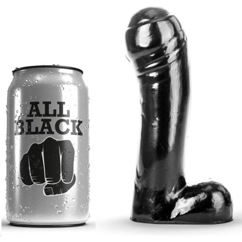 All Black Dildo 15 cm til Nybegyndere