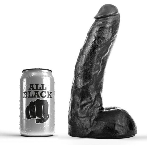 Dildo All Black 22 CM – Blødt og Fleksibelt Design