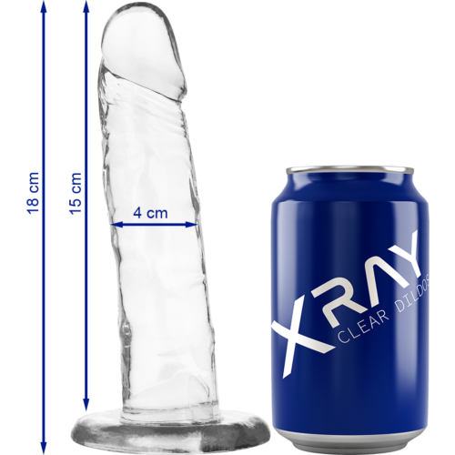 X RAY Clear Dildo 18 cm til realistisk fornøjelse