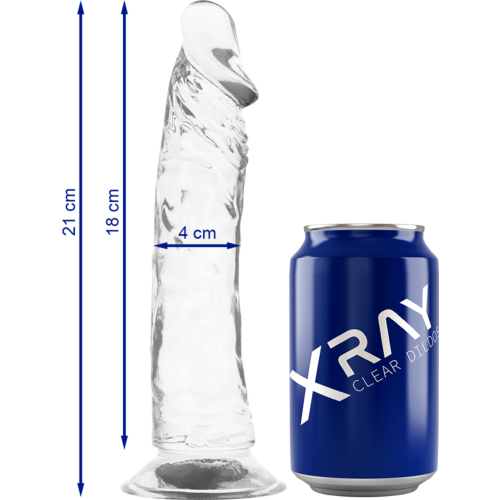 Clear Dildo X RAY 21cm med Realistisk Design
