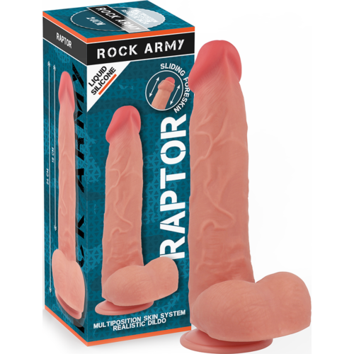 Realistisk Dildo Rock Army Raptor 24 cm med Sugekopsbund