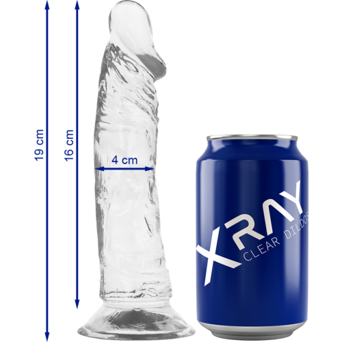 X RAY Clear Dildo 19 cm - Realistisk og Transparent