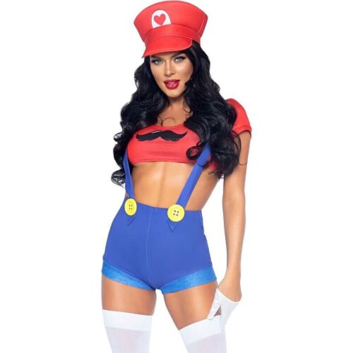 Kostume Leg Avenue Sexy Mario Bros Rød/Blå