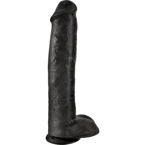 Dildo KING COCK 38 CM med testikler