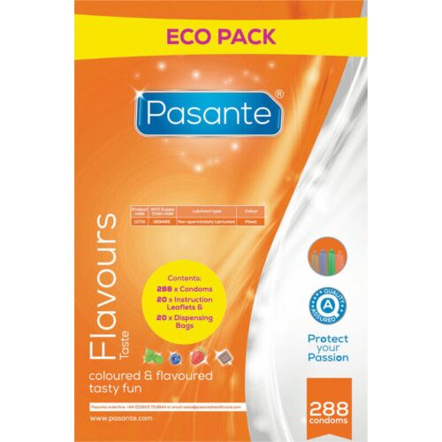 Pasante Eco Pack Smagskondomer – 288 Enheder