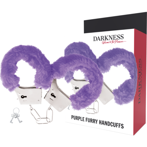 Metal Handjern Darkness med Lilla Polstring