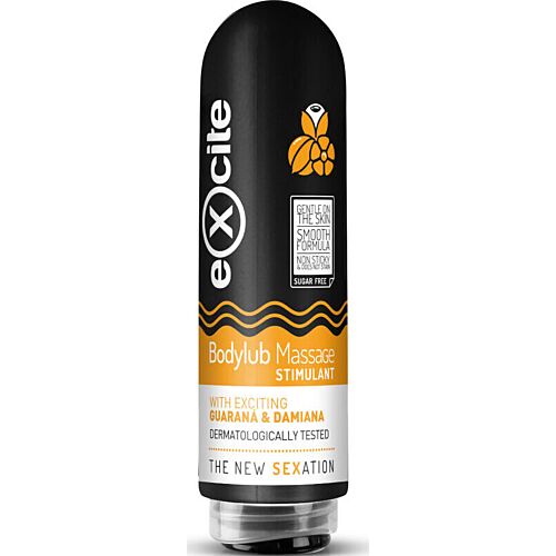 Massagegel Excite Guarana 200ml med afrodiasiske egenskaber