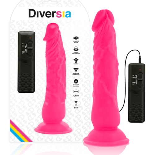 Diversia 21 cm Fleksibel Vibrerende Dildo med Fjernbetjening
