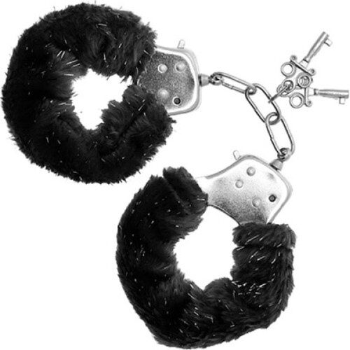 Håndjern S Pleasures Furry Cuffs Black