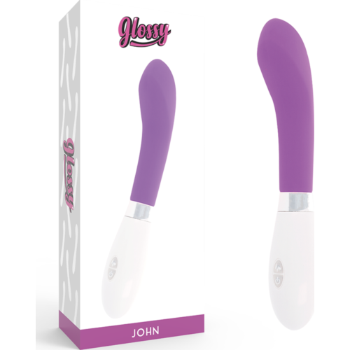 G-punkt Vibrator GLOSSY John - Bøjet Design til Nydelse