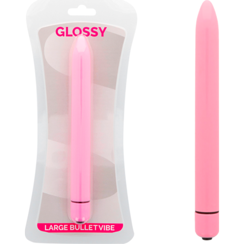 Vibrator GLOSSY Slim – Rejsevenlig og Vandafvisende