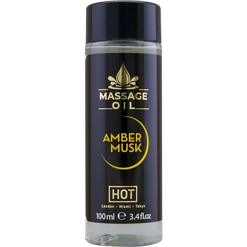 Massageolie HOT Amber & Musk 100ml til luksuriøs afslapning