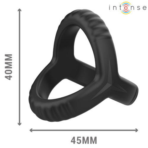 INTENSE Carson dobbelt silikone ring i sort