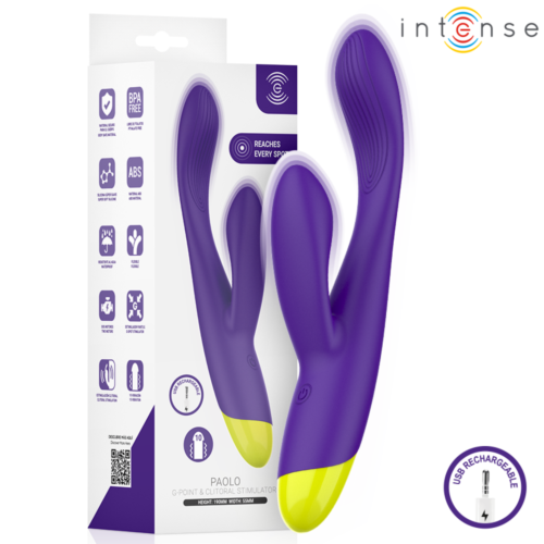 Vibrator INTENSE PAOLO med G-punkt og klitoris stimulering