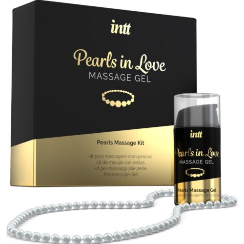 Massage Kit INTT Pearls In Love med Silikone Gel og Halskæde