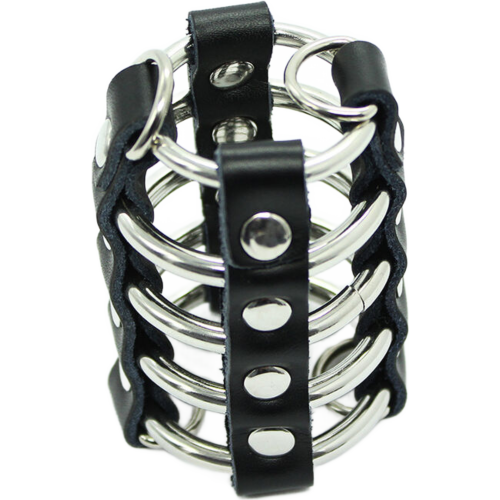 Penisbur Ohmama Fetish med Metalringe og Læderremme