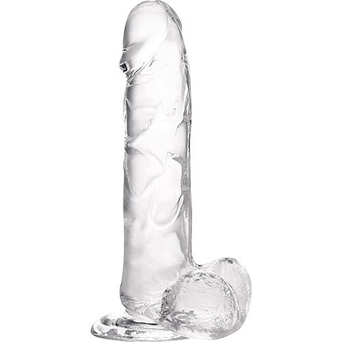 Jelly Dildo S Pleasures Transparent L med Sugekop