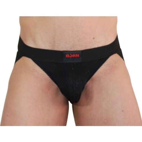 BURN 003 Shiny Jockstrap XL med Gennemsigtige Paneler