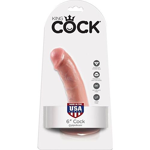 King Cock 6 Dildo med Sugekop til Seler