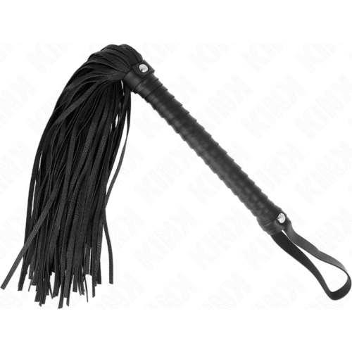 Pisk KINK WHIP WITH BLACK TEXTURED HANDLE 48.5 CM