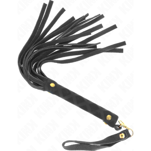 BDSM Pisk KINK Black Suede Mini 30 cm