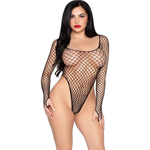 Højskåret industrielt net bodystocking Leg Avenue 89377