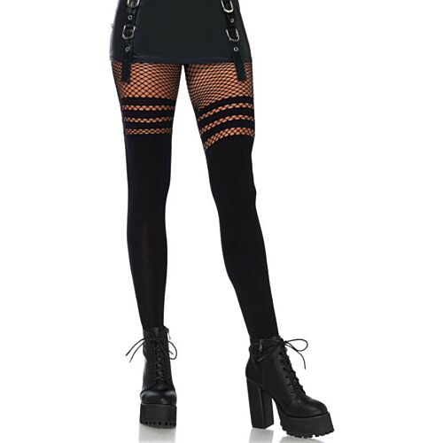 Pantyhose Leg Avenue Uden Sømmar Med Fiskenet Striber