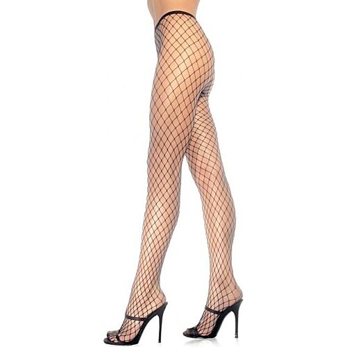 Black Diamond Mesh Pantyhoser fra Leg Avenue