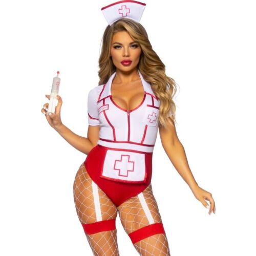 Sygeplejerskekostume LEG AVENUE COSTUMES rød/hvid S