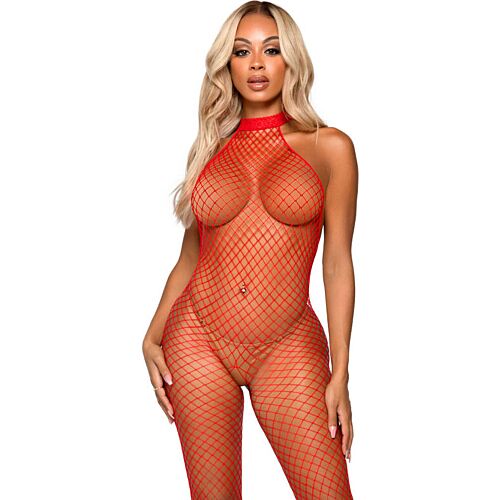 Bodystocking Leg Avenue Le Frivole Racer Neck Rygfri