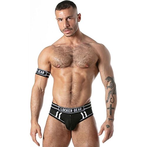 Jockstrap-underbukser LOCKER GEAR med mesh, sort, S