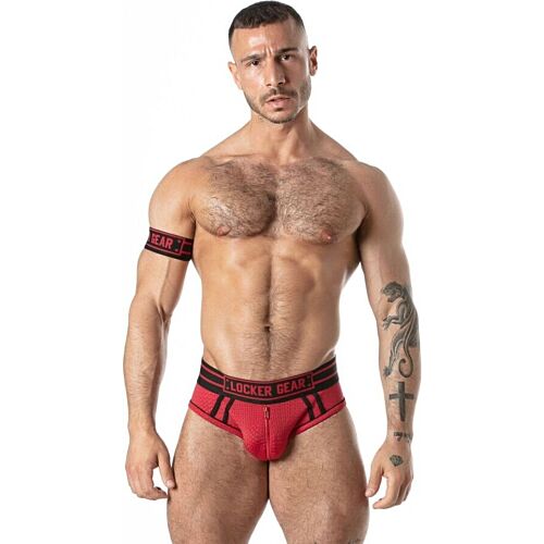 Jockstrap-trusser LOCKER GEAR SPORT MESH JOCK BRIEF RED L