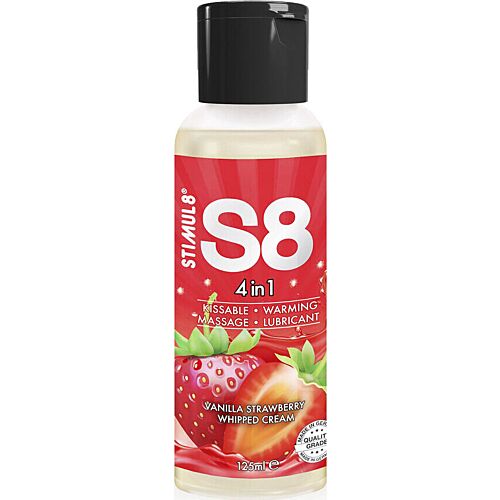 4-i-1 Glidecreme STIMUL8 S8 Jordbær Dessert 125ml