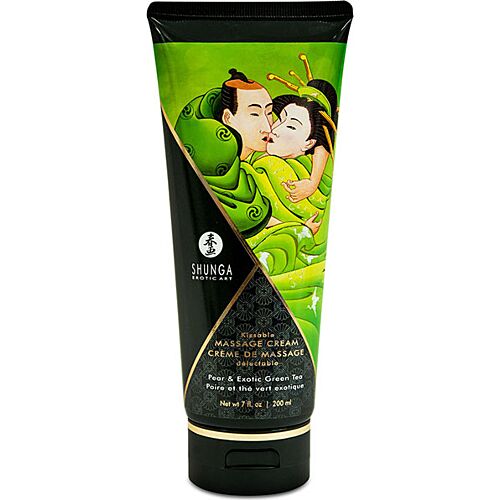 Massagecreme Shunga Pære & Grøn Te 200ml - Sensuel Berøring