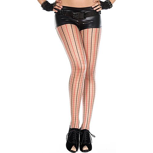 Rutet mønster strømpebukser fra Music Legs