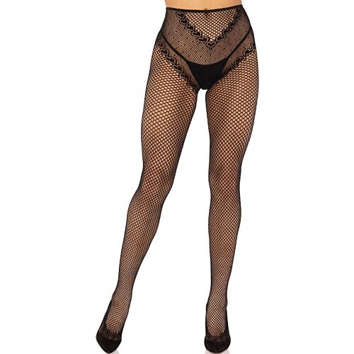 LEG AVENUE Crotchless Fishnet Strømpebukser