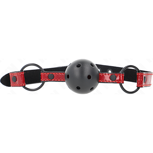 Ball Gag KINK Skinnende Kunstlæder 4.5 cm for Komfort